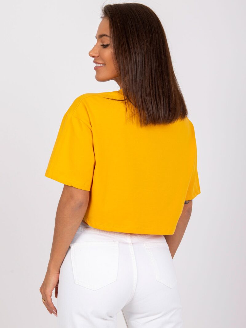 Żółty t-shirt damski - obrazek 4