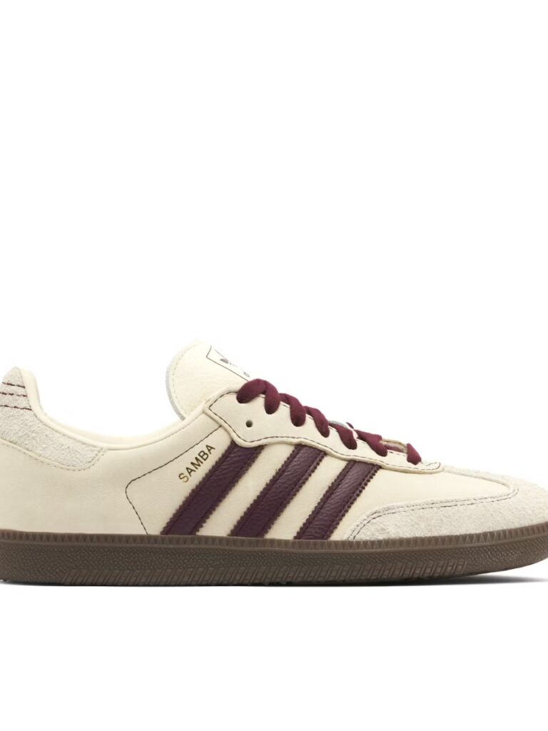Buty Adidas Samba OG Wonder White Maroon - IG1987