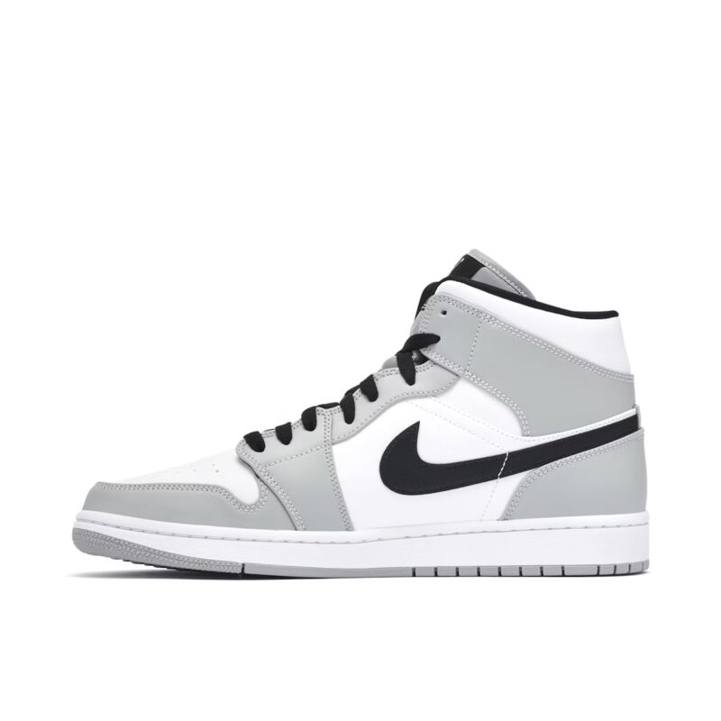 Buty Nike Air Jordan 1 Mid Light Smoke Grey Szare 554724-092 - obrazek 2