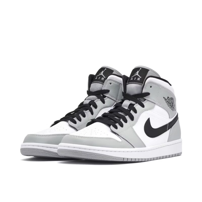 Buty Nike Air Jordan 1 Mid Light Smoke Grey Szare 554724-092 - obrazek 3