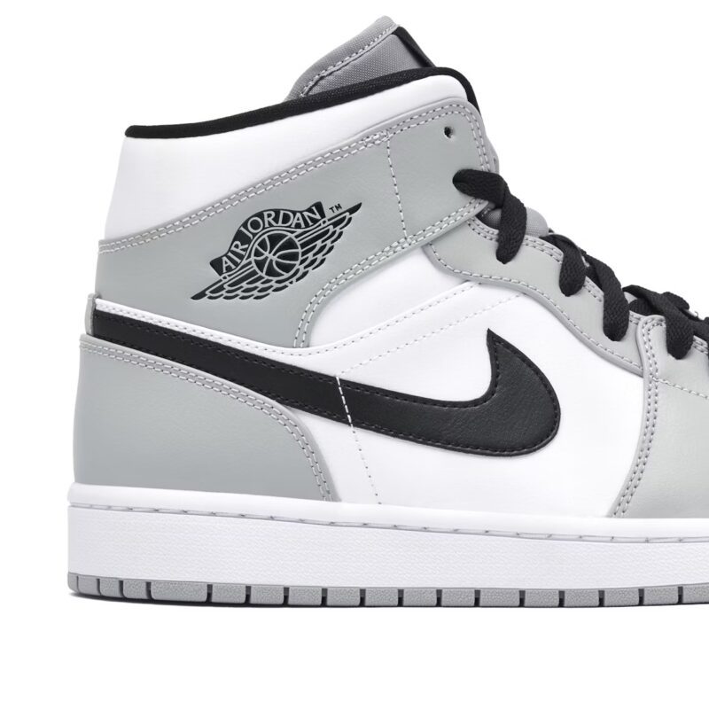 Buty Nike Air Jordan 1 Mid Light Smoke Grey Szare 554724-092 - obrazek 4