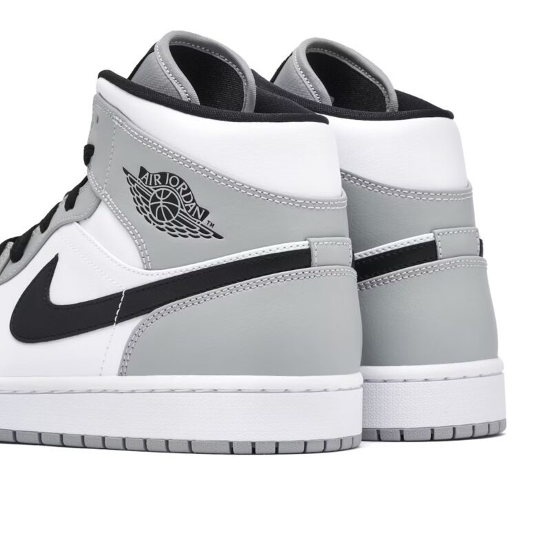 Buty Nike Air Jordan 1 Mid Light Smoke Grey Szare 554724-092 - obrazek 5