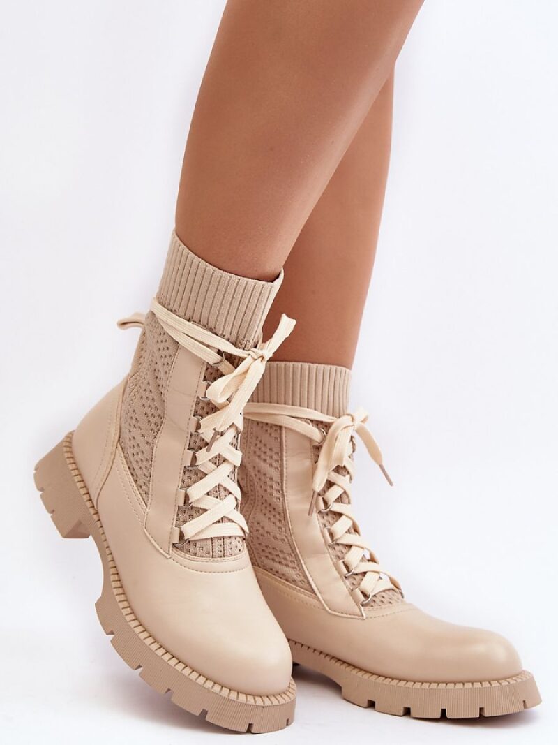 Botki Model Gentiana 8573A Beige - Step in style