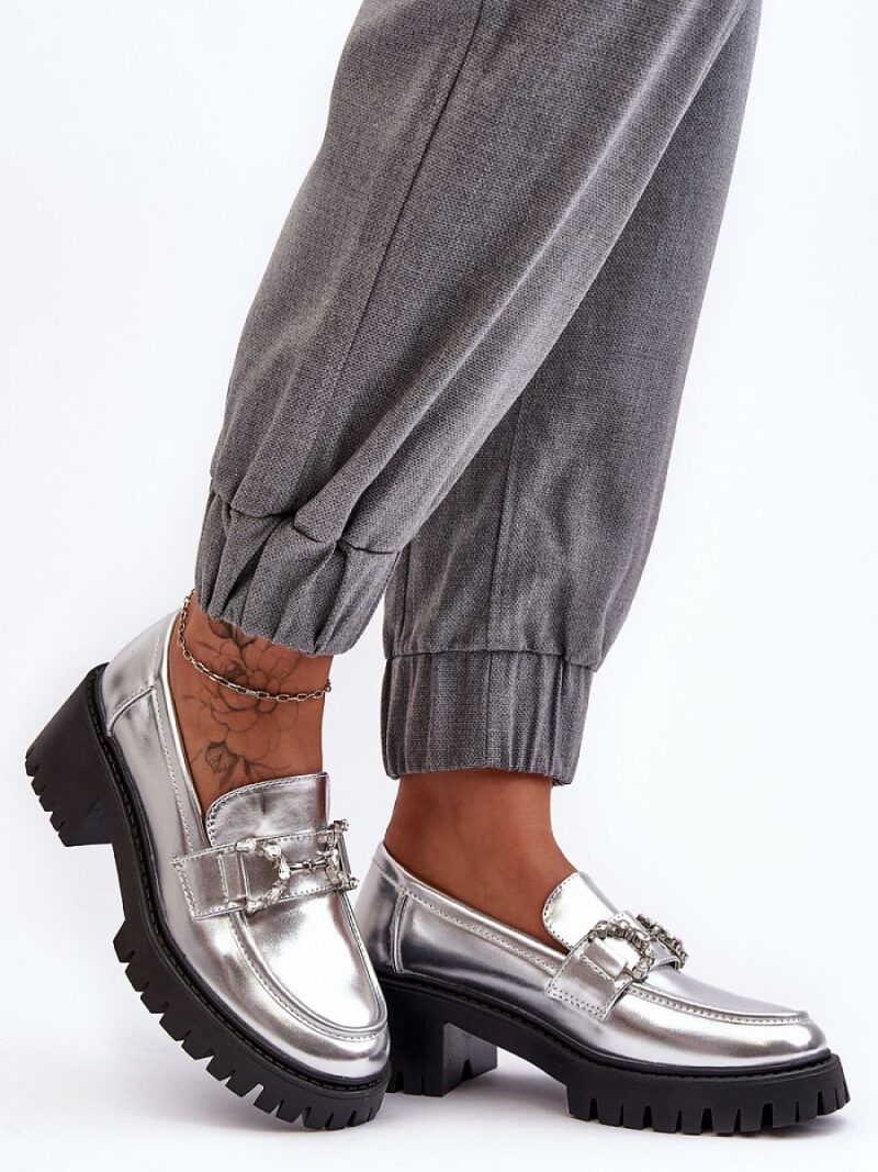 Półbuty Model Lemmitty 2646-5 Silver - Step in style - obrazek 2