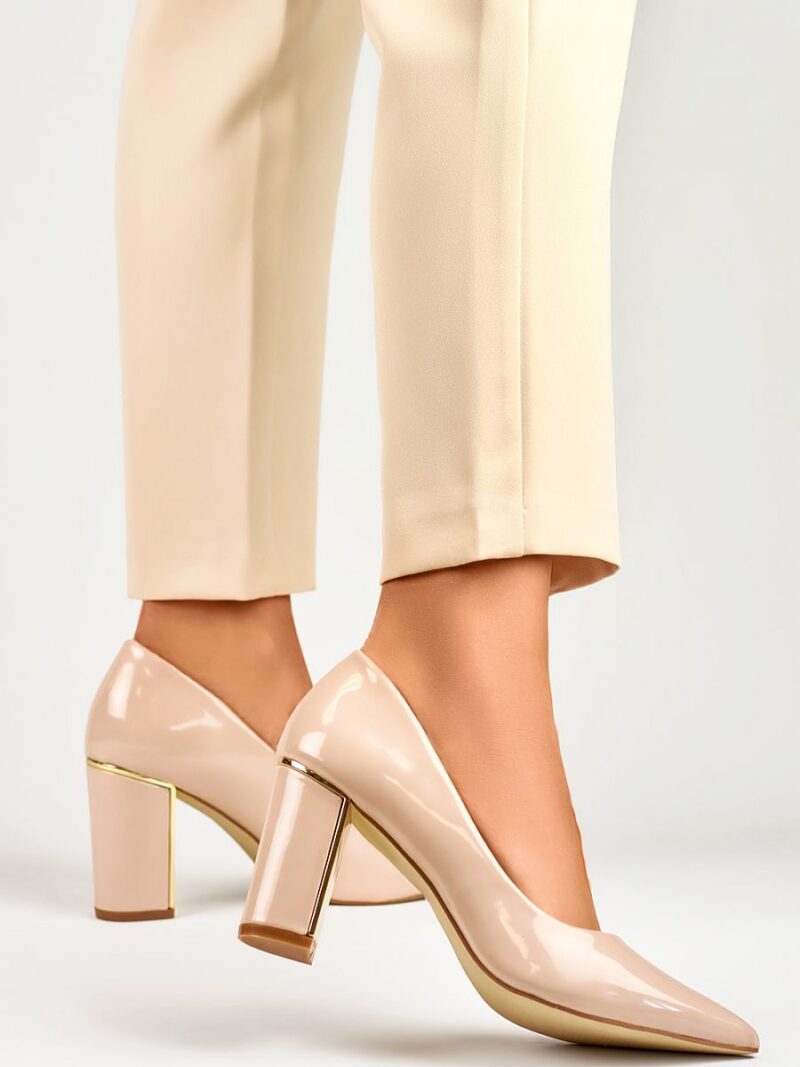 Czółenka Model GD-DO112B-BE Beige - PRIMO