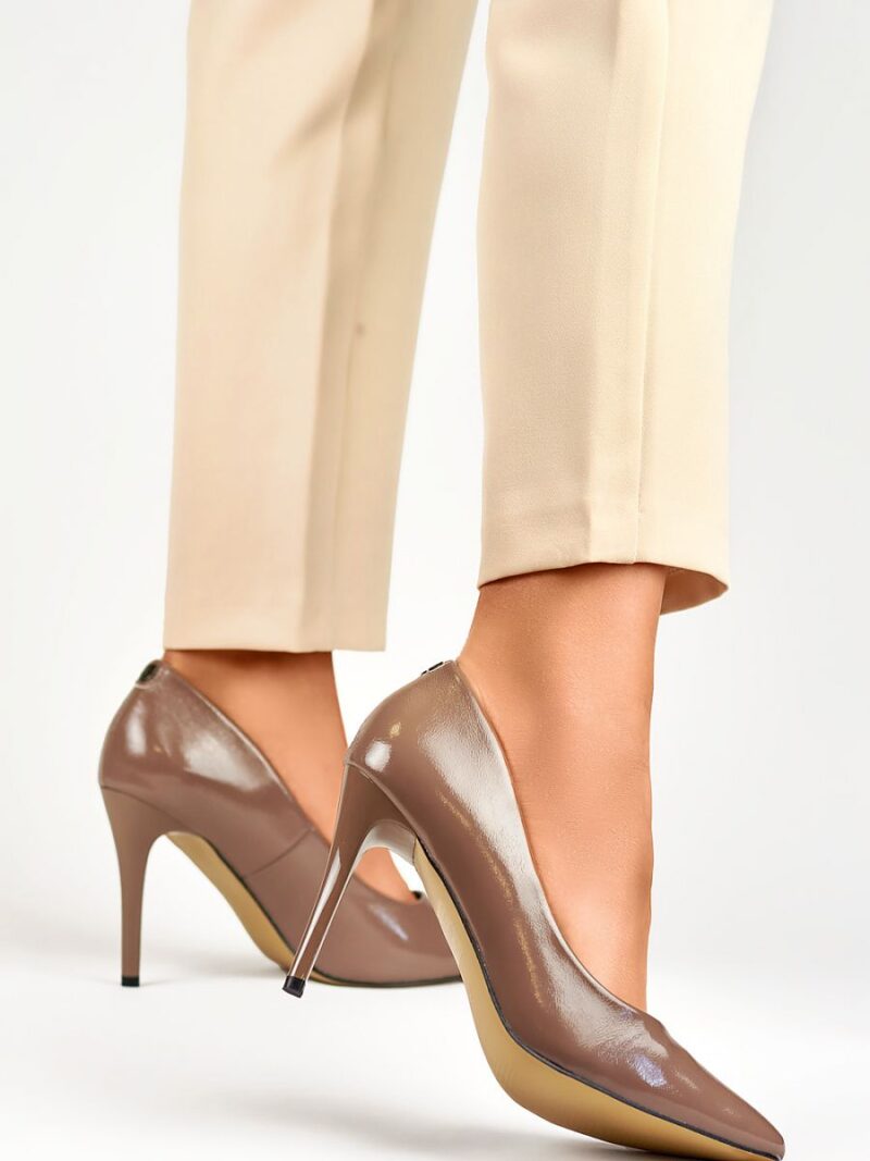 Szpilki Model GD-FL59TA Brown/Beige - PRIMO - obrazek 2