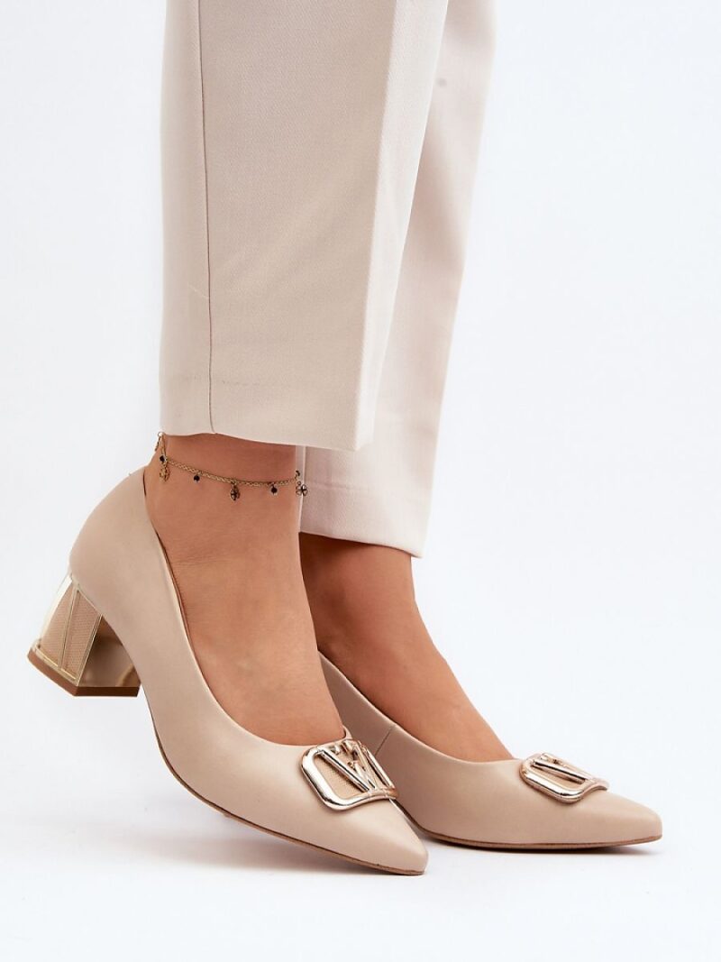 Czółenka Model Laura Messi 2740/248-829 Beige - Step in style