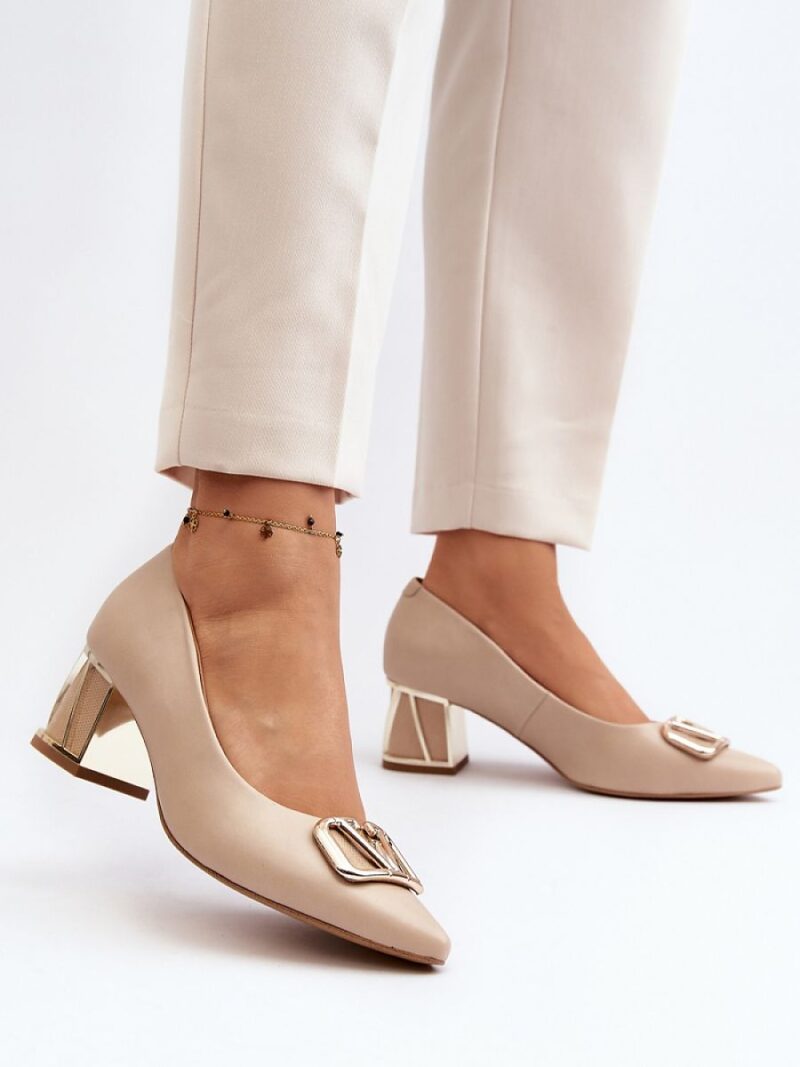 Czółenka Model Laura Messi 2740/248-829 Beige - Step in style - obrazek 2