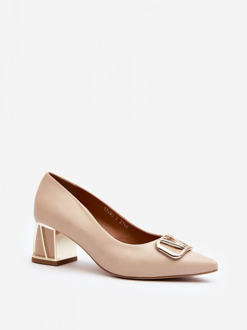 Czółenka Model Laura Messi 2740/248-829 Beige - Step in style - obrazek 3