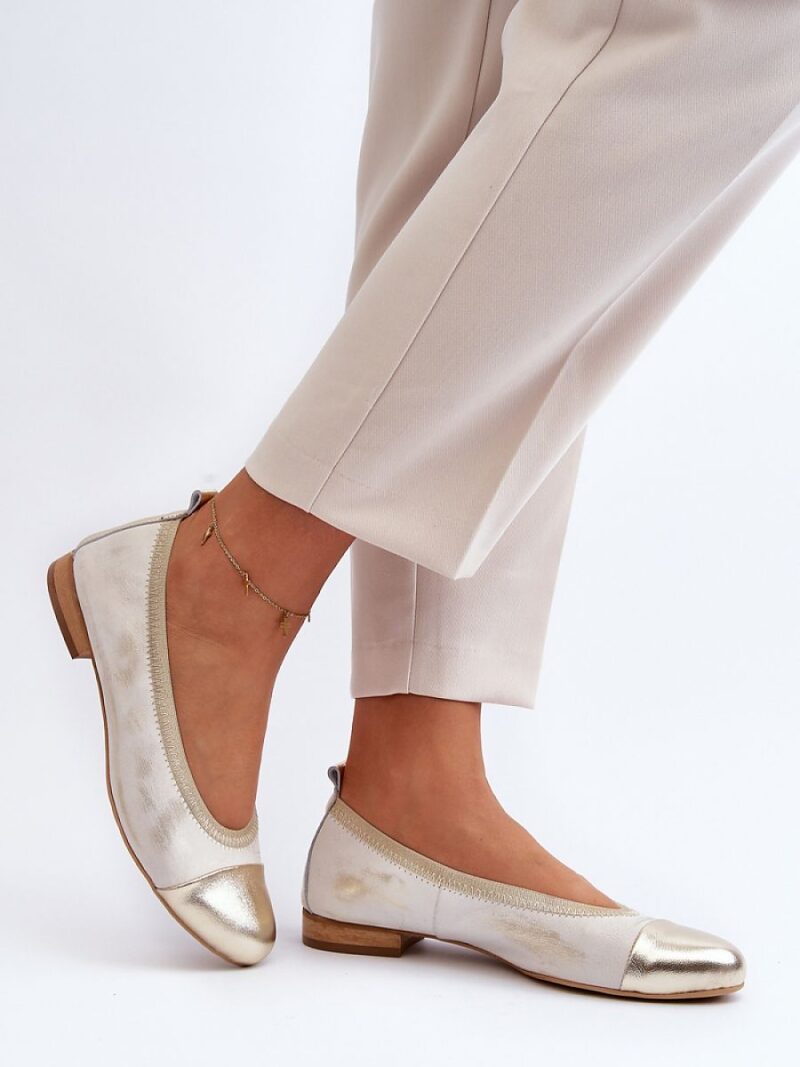 Baleriny Model Zazoo 2890/004 Gold - Step in style - obrazek 2