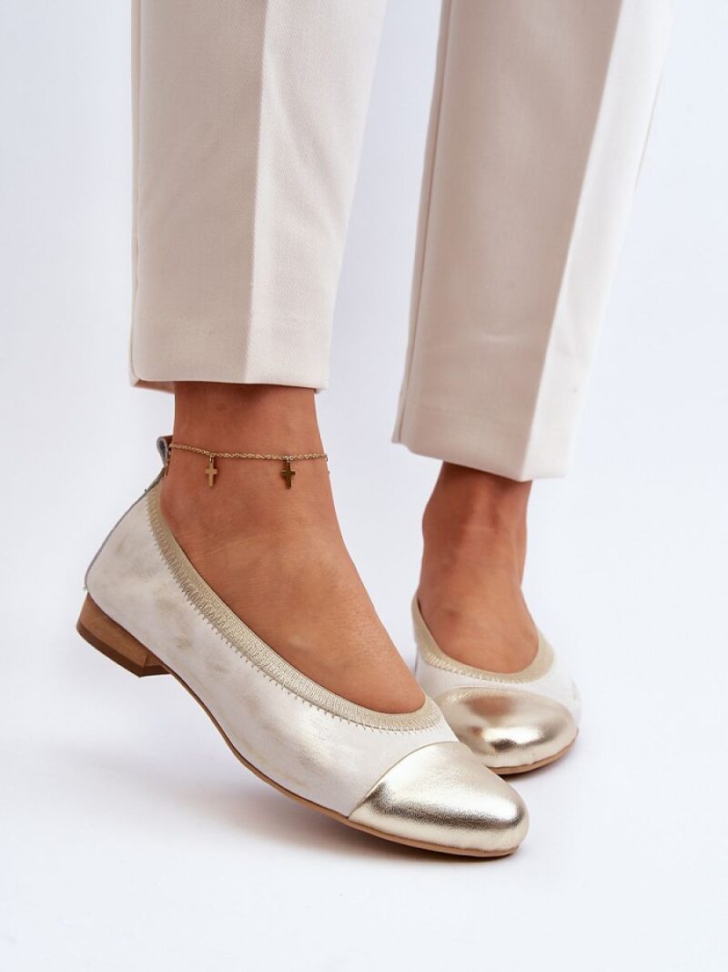 Baleriny Model Zazoo 2890/004 Gold - Step in style - obrazek 3