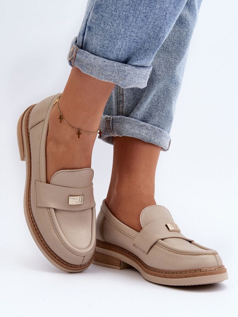 Mokasyny Model Zazoo 20165 Beige - Step in style