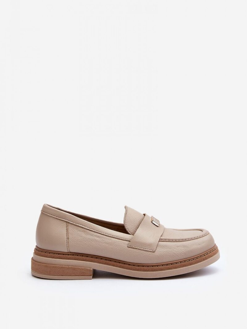 Mokasyny Model Zazoo 20165 Beige - Step in style - obrazek 3