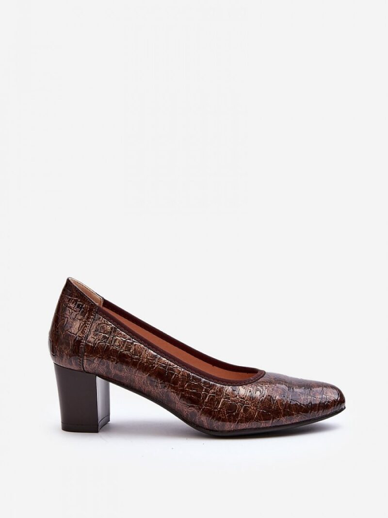 Czółenka Model Cynania 58307 Brown - Step in style - obrazek 3
