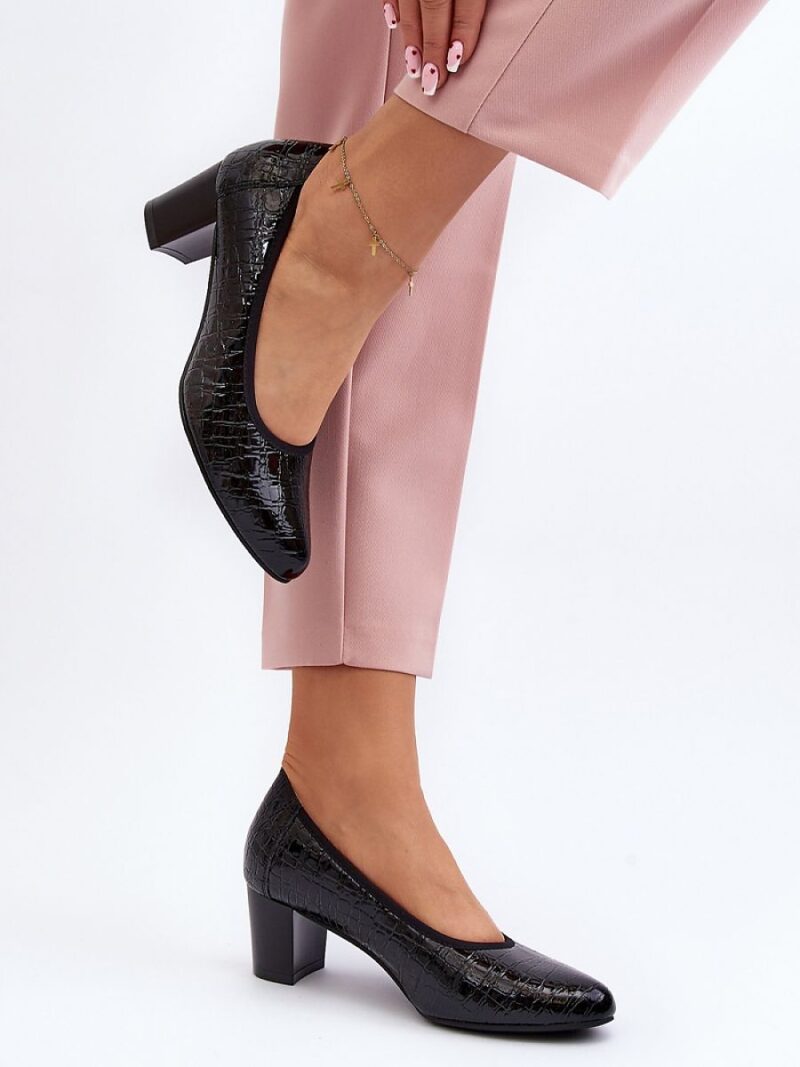 Czółenka Model Cynania 58307 Black - Step in style - obrazek 2