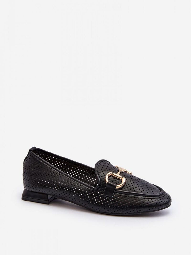 Mokasyny Model Iluvana FF-33 Black - Step in style - obrazek 2
