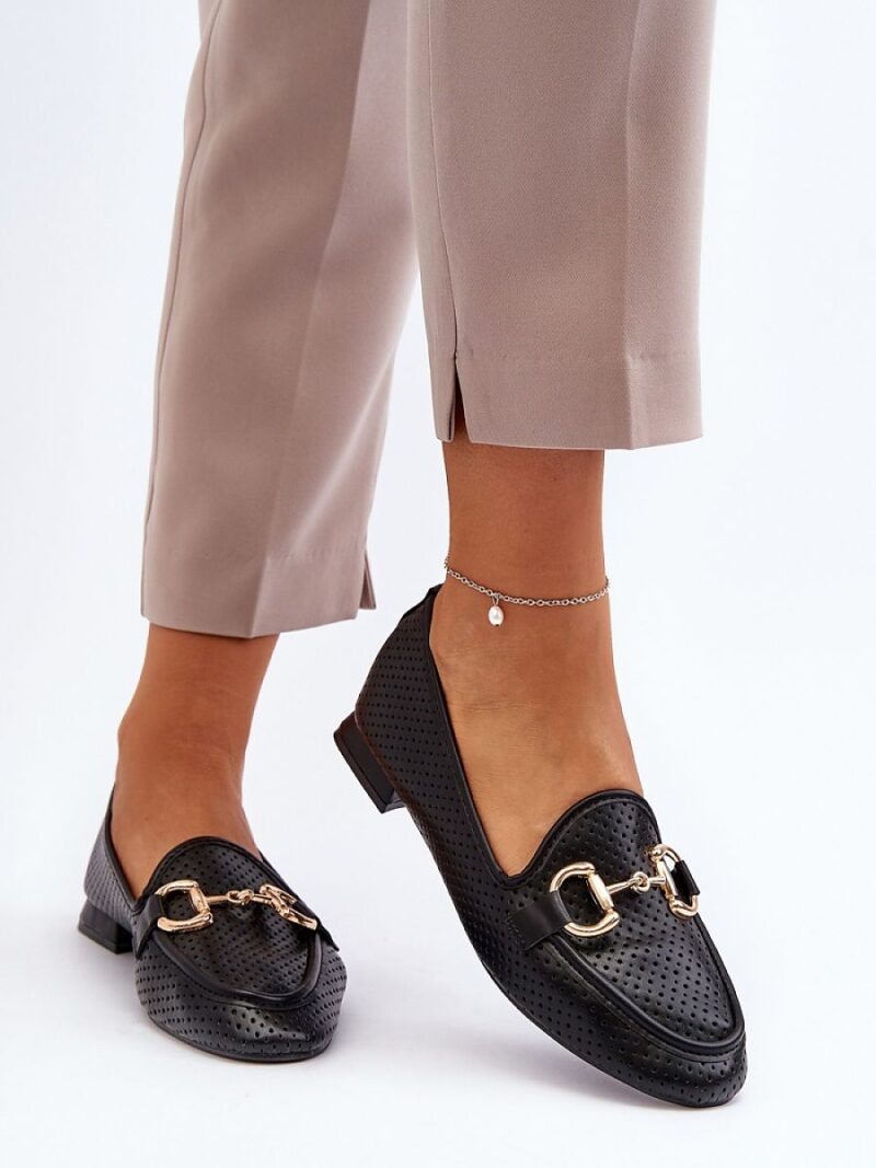 Mokasyny Model Iluvana FF-33 Black - Step in style - obrazek 3
