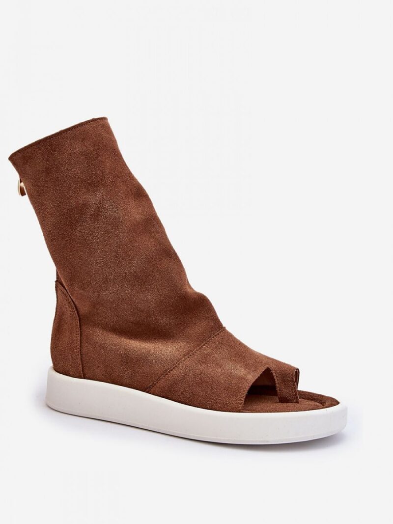 Sandały Model Zazoo 3441 Brown Zamsz - Step in style - obrazek 2