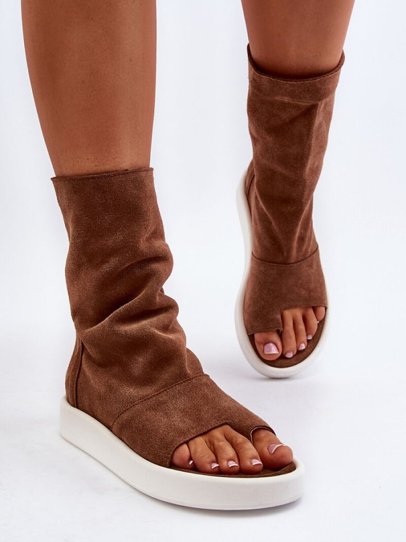 Sandały Model Zazoo 3441 Brown Zamsz - Step in style - obrazek 3