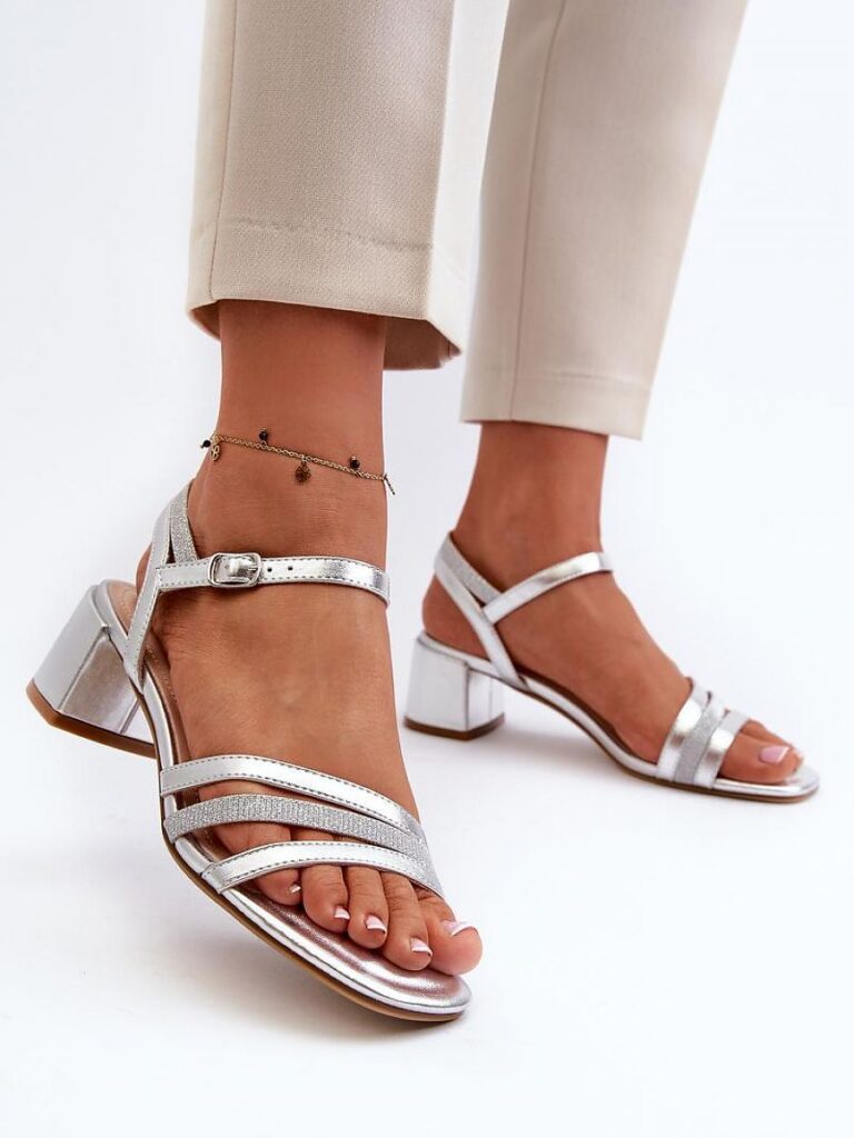Sandały Model Sergio Leone SK046 Silver - Step in style