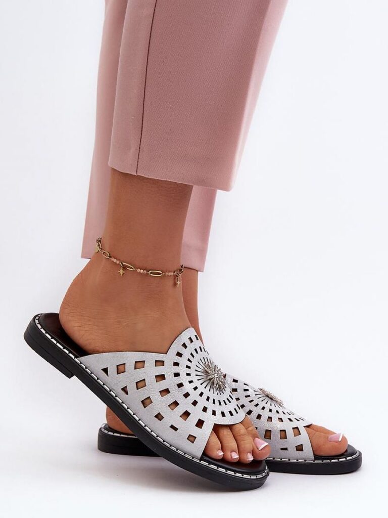 Sandał Klapki Model Ebirena RMR2266-4 Silver - Step in style