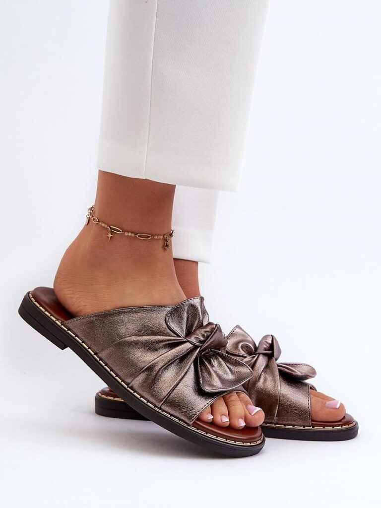 Sandał Klapki Model Nelvira RMR2266-8 Miedź - Step in style