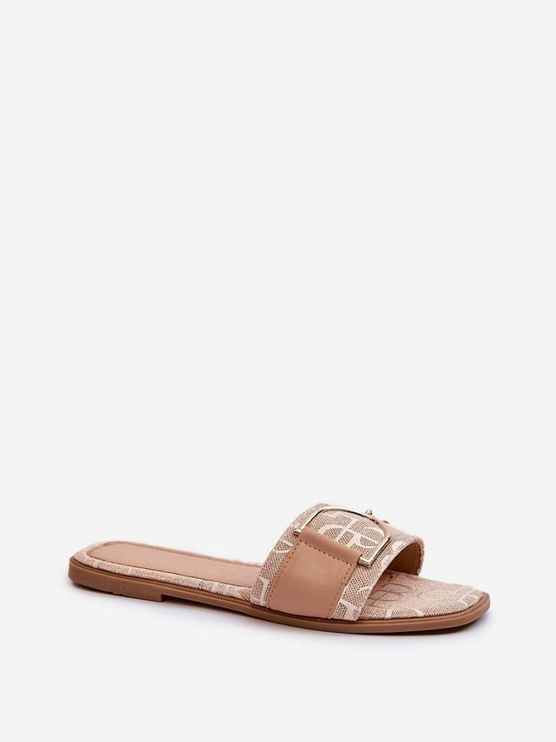 Sandał Klapki Model Taleci 1826 Beige - Step in style - obrazek 2