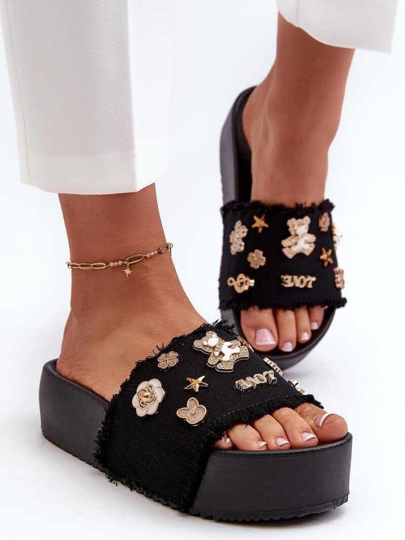 Sandał Klapki Model Zranesia BG172 Black - Step in style - obrazek 3