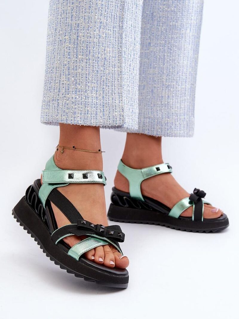 Sandały Model DA CR956 Green - Step in style - obrazek 3
