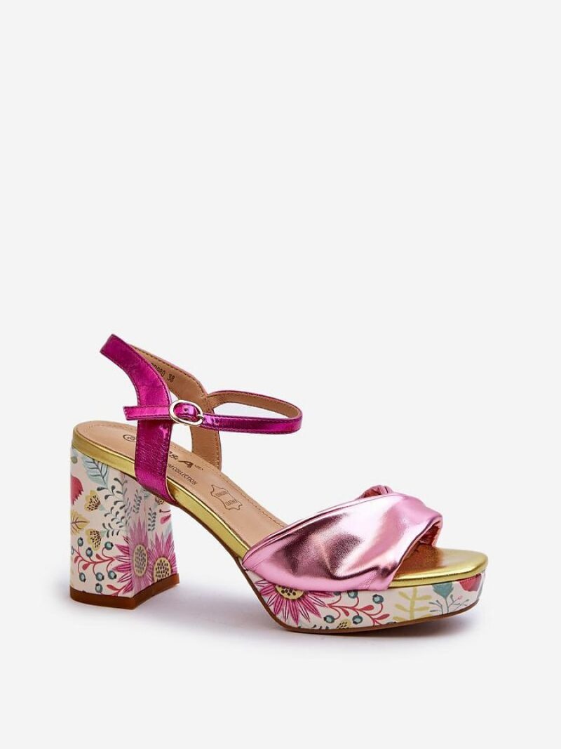 Sandały Model DA CR980 Pink - Step in style - obrazek 2