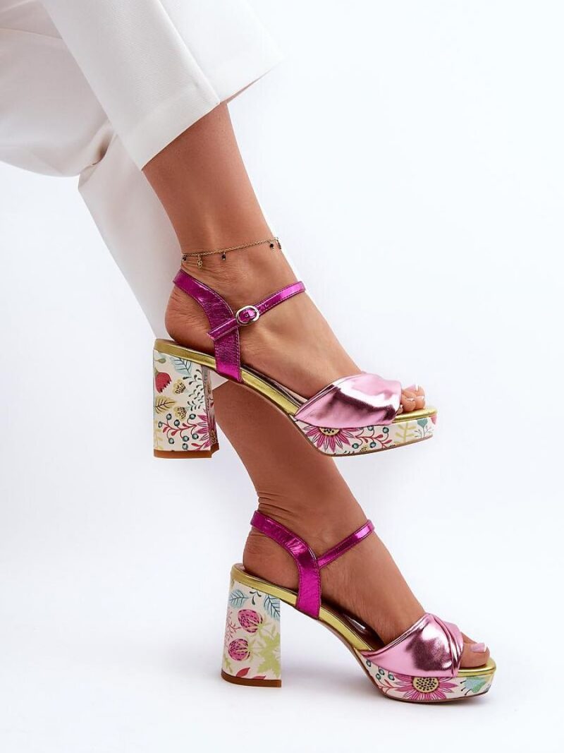 Sandały Model DA CR980 Pink - Step in style - obrazek 3