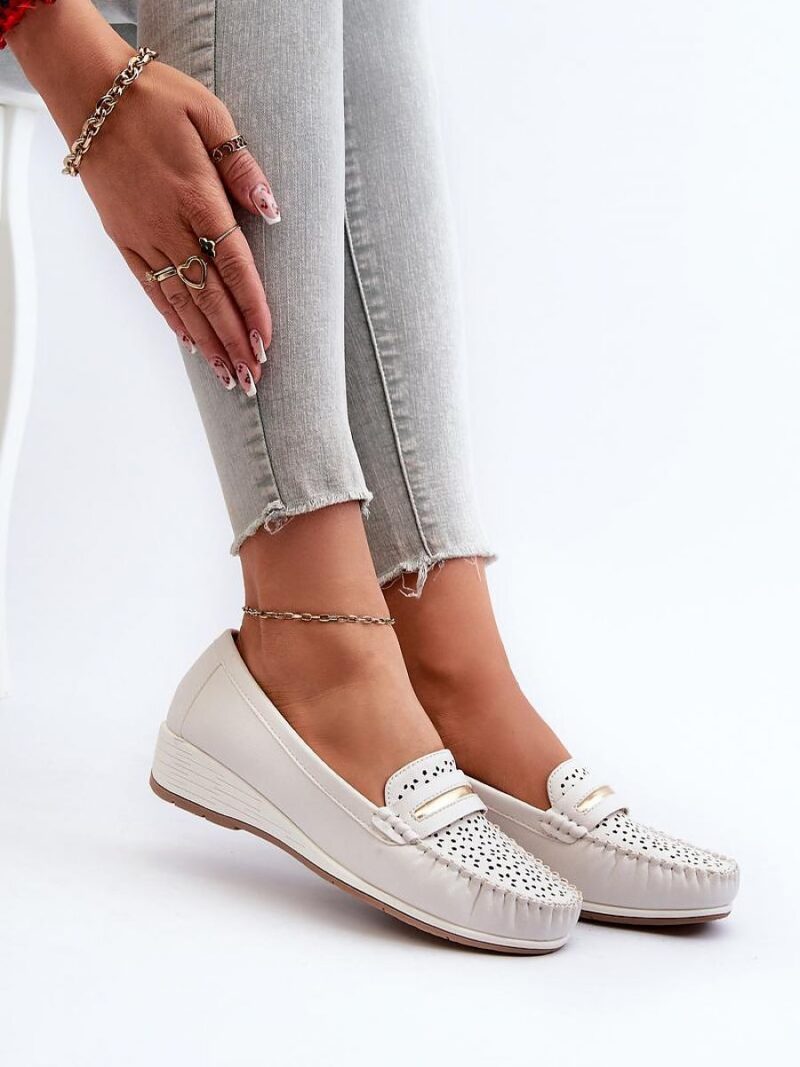 Mokasyny Model Nassnema 833959 White - Step in style