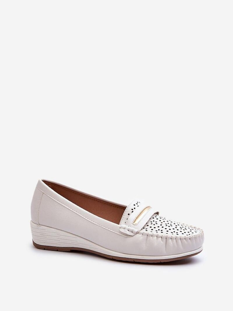 Mokasyny Model Nassnema 833959 White - Step in style - obrazek 2