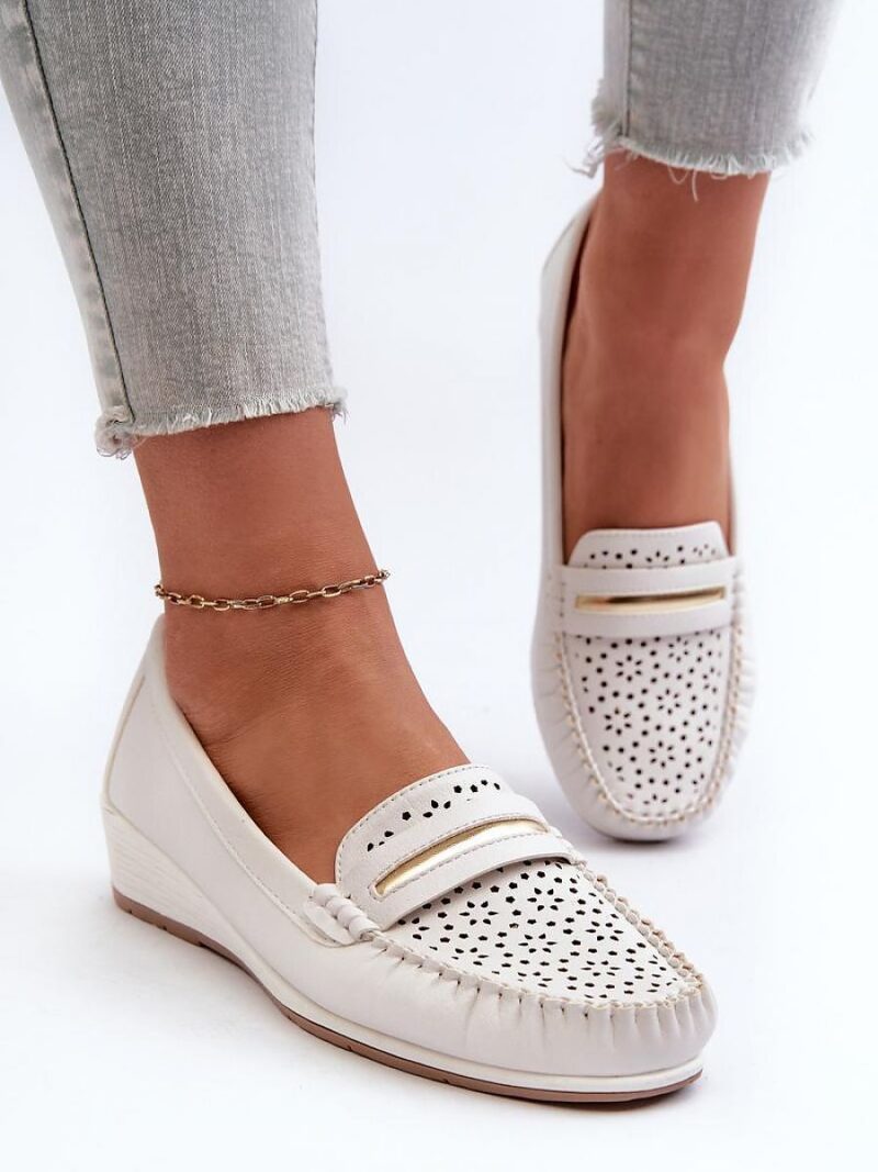 Mokasyny Model Nassnema 833959 White - Step in style - obrazek 3