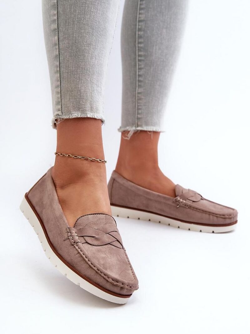 Mokasyny Model Nestalia 834280 Dark Beige - Step in style