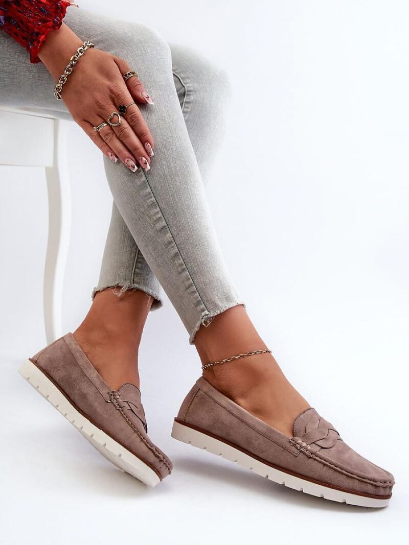 Mokasyny Model Nestalia 834280 Dark Beige - Step in style - obrazek 2