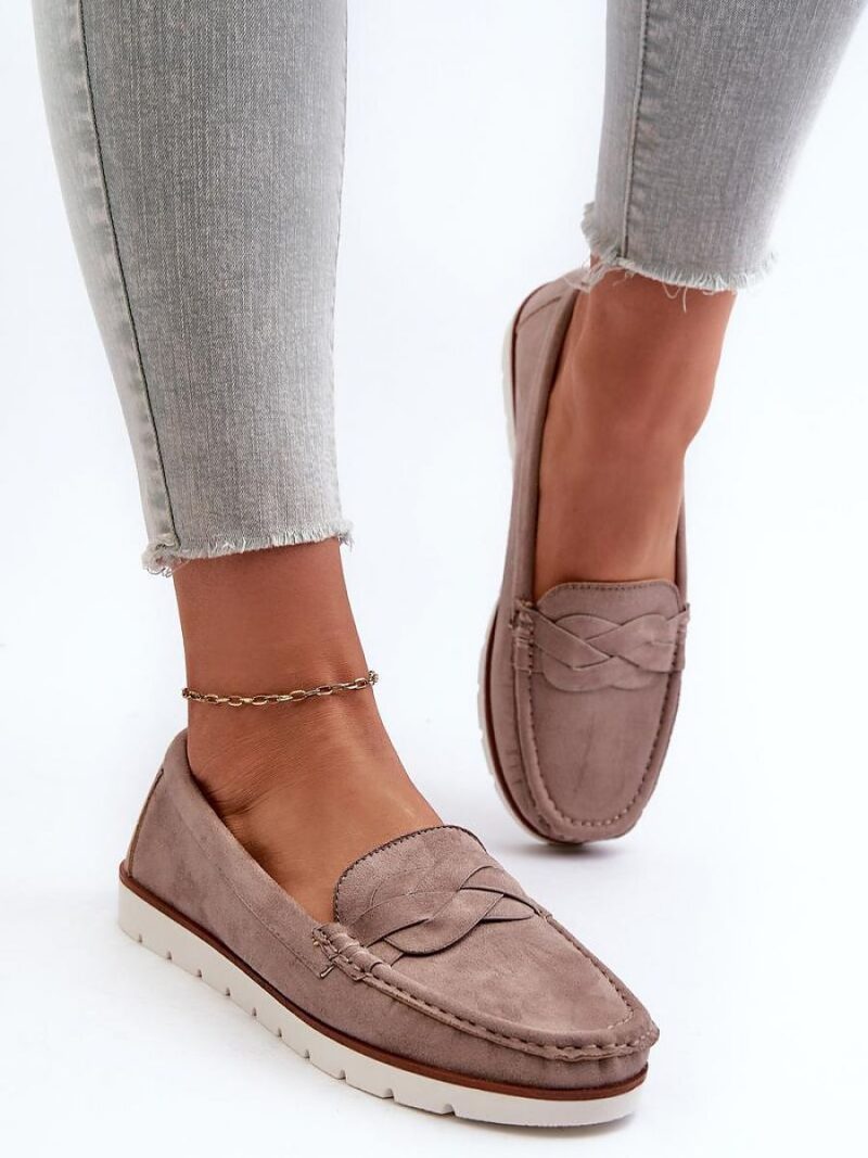 Mokasyny Model Nestalia 834280 Dark Beige - Step in style - obrazek 3
