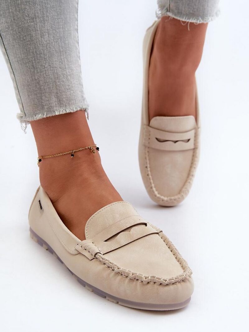 Mokasyny Model Celoria M502-8 Light Beige - Step in style - obrazek 3