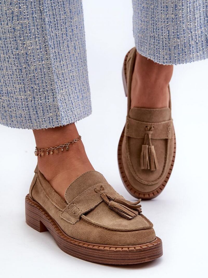 Mokasyny Model DA TW107 Brown - Step in style - obrazek 3