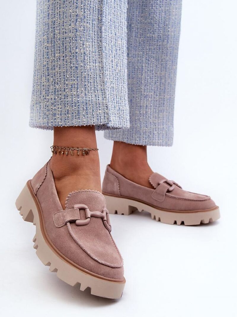 Mokasyny Model DA TW117 Pink - Step in style - obrazek 3