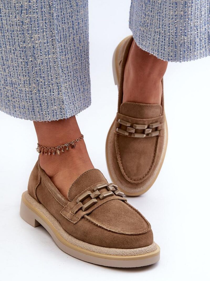 Mokasyny Model DA TW101 Brown - Step in style - obrazek 3