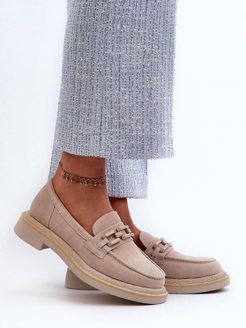 Mokasyny Model DA TW101 Beige - Step in style