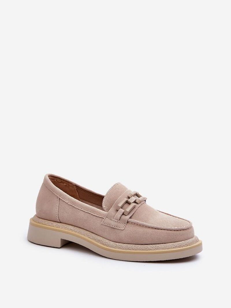 Mokasyny Model DA TW101 Beige - Step in style - obrazek 2