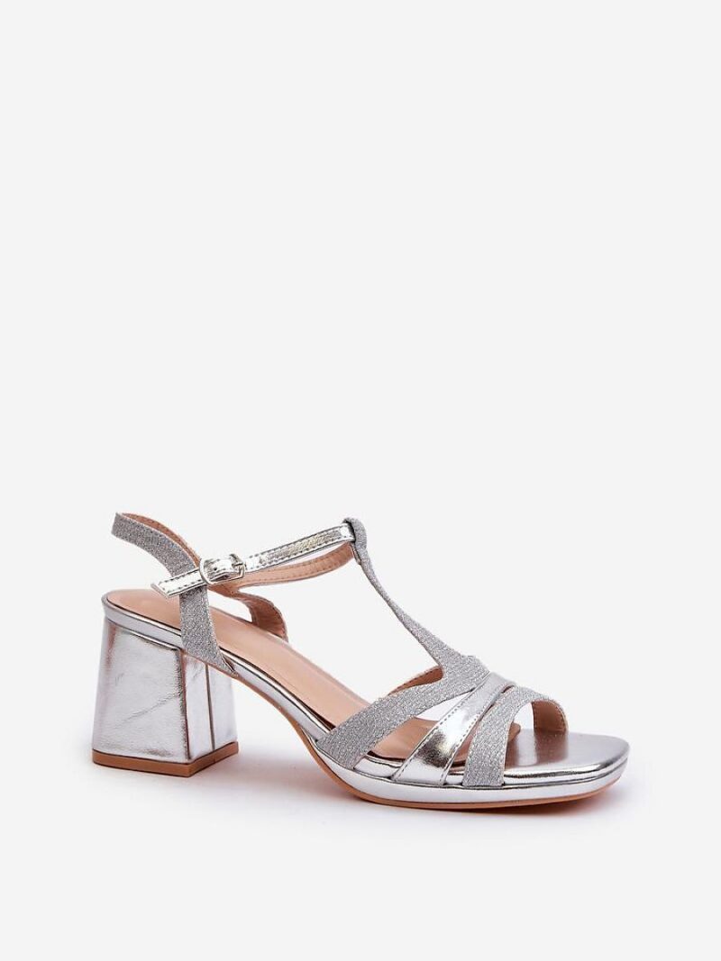 Sandały Model Lyana C-146 Silver - Step in style - obrazek 2
