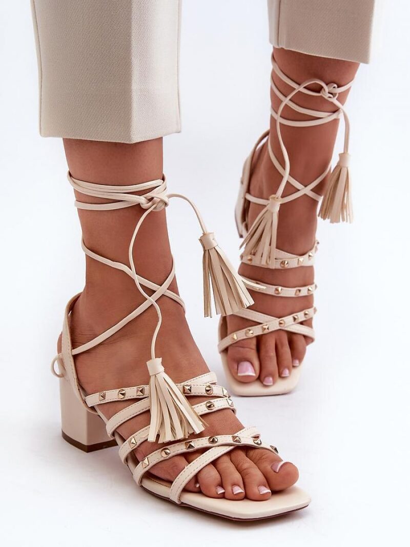Sandały Model Chrisele 3973 Beige - Step in style - obrazek 3