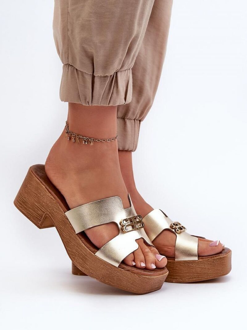 Sandał Klapki Model Zazoo 40412 Gold - Step in style