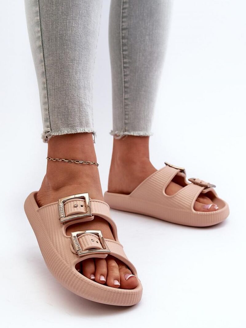 Sandał Klapki Model Zaxy LL285087 Beige - Step in style - obrazek 3