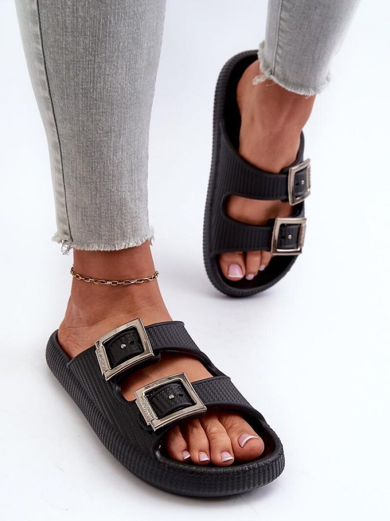 Sandał Klapki Model Zaxy LL285088 Black - Step in style - obrazek 3