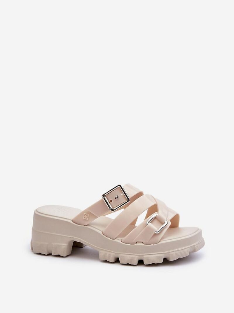 Sandał Klapki Model Zaxy NN285042 Light Beige - Step in style - obrazek 2