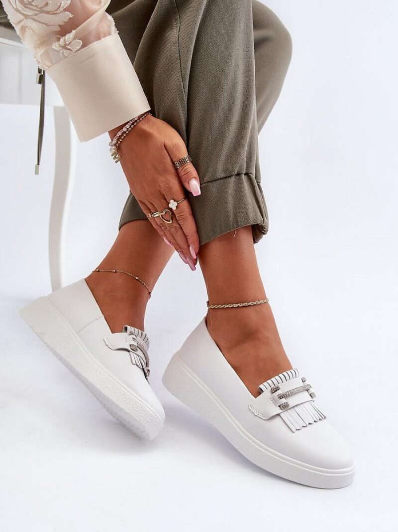 Mokasyny Model S.Barski LR590 White - Step in style - obrazek 3